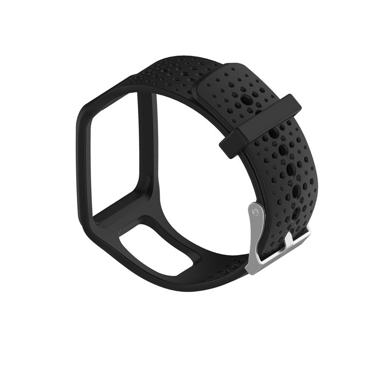 Soft Silicone Wrist Watch Band Strap for TomTom Multi-sport Runner 1 - Black