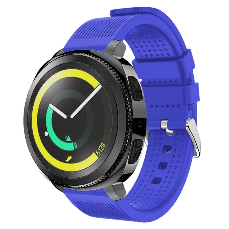 20mm Forehead Wrinkles Texture Soft Silicone Watch Replacement Band for Samsung Galaxy Gear Sport - Purple