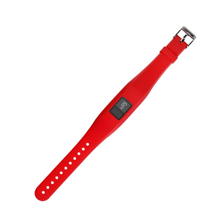For Garmin Vivofit 3 Soft Silicone Watch Band Adjustable Replacement Strap - Red
