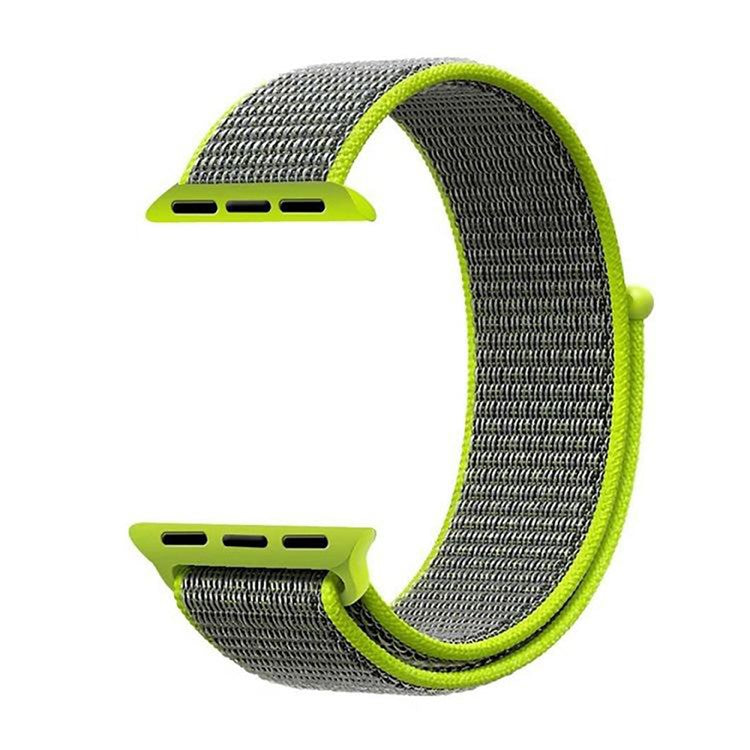 For Apple Watch Series 10 46mm / Ultra 2 Ultra 49mm / Series 9 8 7 45mm / SE (2023) SE (2022) SE 6 5 4 44mm / 3 2 1 42mm Nylon Watch Band Adjustable Breathable Replacement Wristband - Green