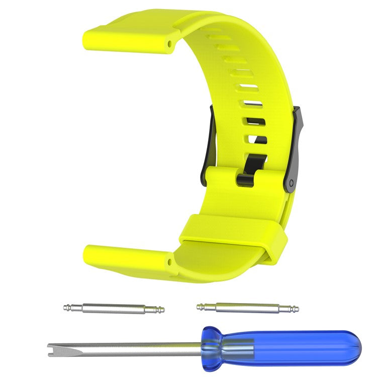 Silicone Watch Bracelet for Suunto Traverse with Spring Bars and Tool - Green