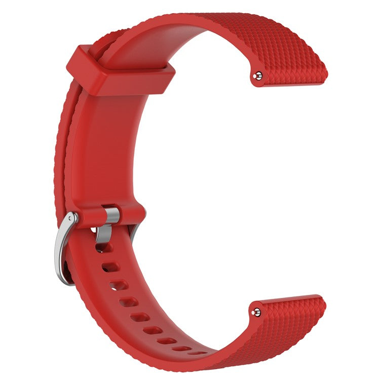 For Garmin Vivoactive 3/Vivomove HR Sport 20mm Adjustable Silicone Watch Band Replacement Strap (9.1+10.7cm) - Red