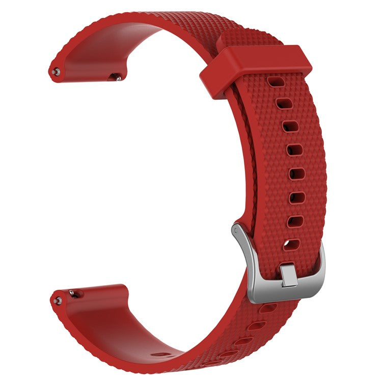 For Garmin Vivoactive 3/Vivomove HR Sport 20mm Adjustable Silicone Watch Band Replacement Strap (9.1+10.7cm) - Red