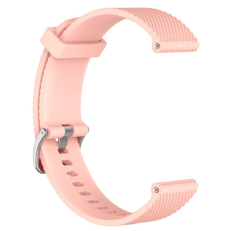Adjustable Silicone Watch Band Replacement for Garmin Vivoactive 3/Vivomove HR, Smart Watch Band Replacement (12.3+10.5cm) - Pink