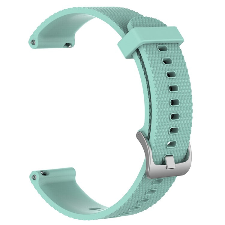 Comfortable Silicone Watch Band Wrist Strap for Garmin Vivoactive 3/Vivomove HR, Smart Watch Band Replacement (12.3+10.5cm) - Cyan