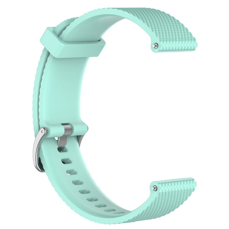 Comfortable Silicone Watch Band Wrist Strap for Garmin Vivoactive 3/Vivomove HR, Smart Watch Band Replacement (12.3+10.5cm) - Cyan
