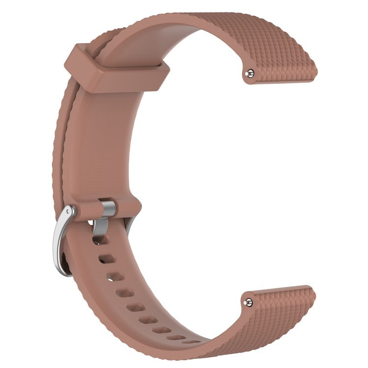 Soft Silicone Watch Sports Strap for Garmin Vivoactive 3/Vivomove HR, Smart Watch Band Replacement (12.3+10.5cm) - Brown