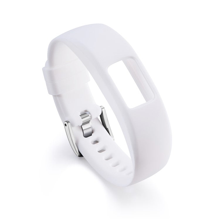 Flexible Adjustable Soft Silicone Watch Band for Garmin Vivofit 4 - Size: S / White