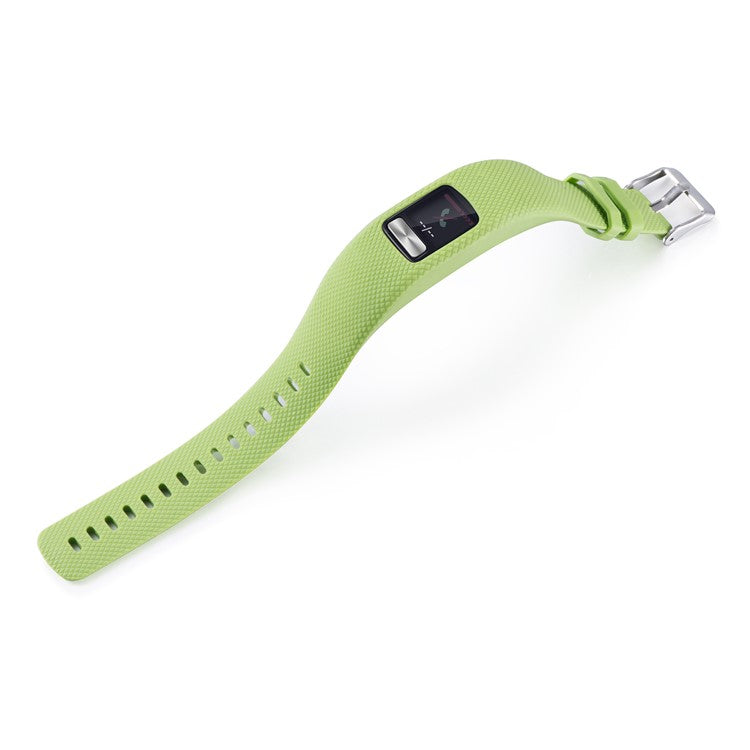 For Garmin Vivofit 4 Watch Band Flexible Lozenge Texture TPE+TPU Watch Strap - Size: S / Green