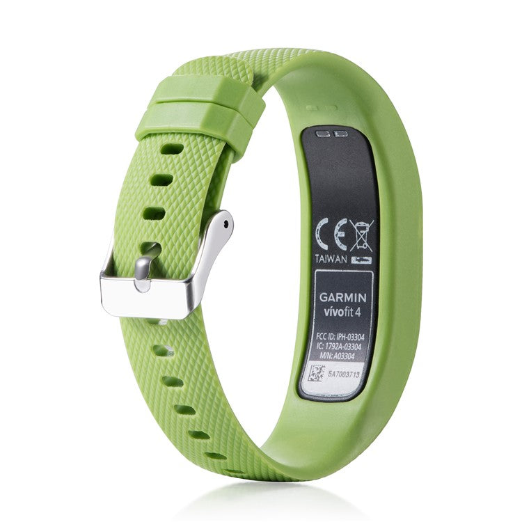 For Garmin Vivofit 4 Watch Band Flexible Lozenge Texture TPE+TPU Watch Strap - Size: S / Green