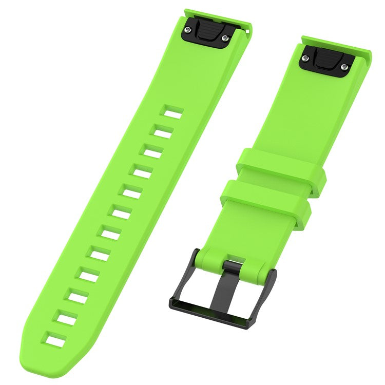 22mm Silicone Watch Band for Garmin Fenix 5/Forerunner 935 945/Quatix 5/Quatix 5 Sapphire/Approach S60 Twill Texture Wrist Strap - Green