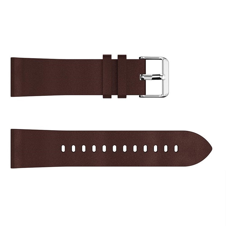 22mm Textured Genuine Leather Watch Band Strap Replacement for Samsung Galaxy Watch 46mm - Coffee