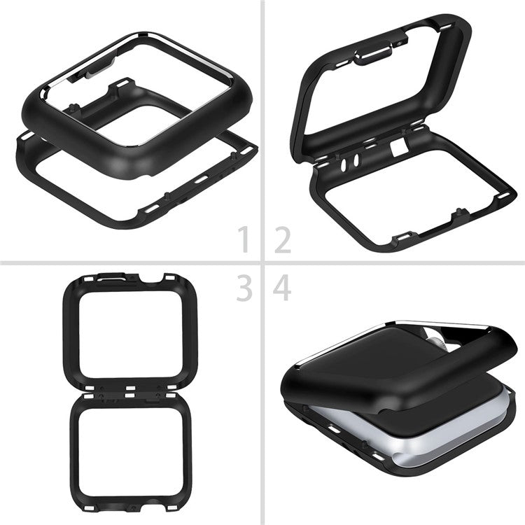 Magnetic Attraction Metal Frame Cover for Apple Watch Series 3 2 1 38mm - Black