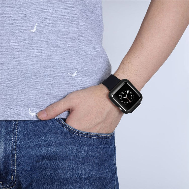 Magnetic Attraction Metal Frame Cover for Apple Watch Series 3 2 1 38mm - Black