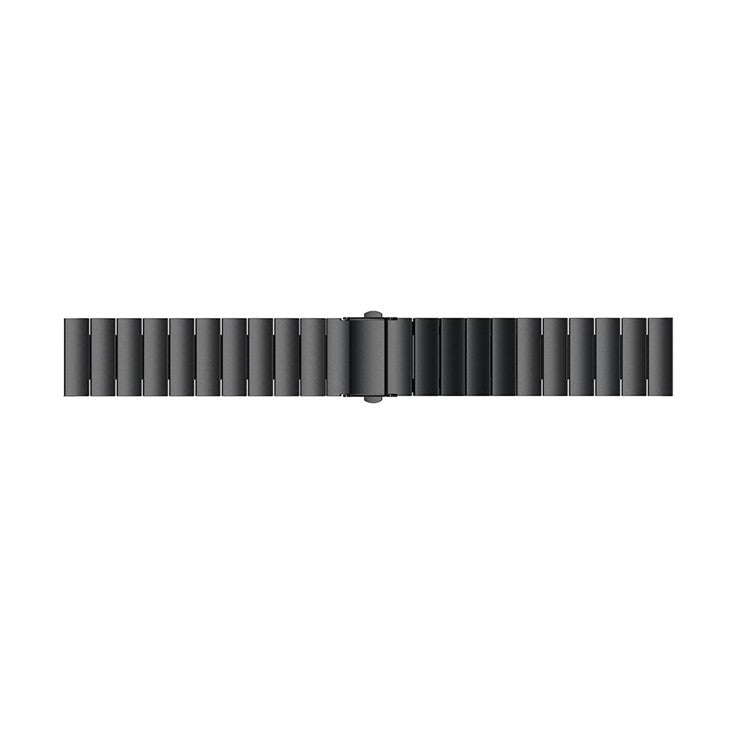 22mm Stainless Steel Watch Band for Samsung Galaxy Watch 46mm, Replacement Wrist Strap with Butterfly Buckle - Black