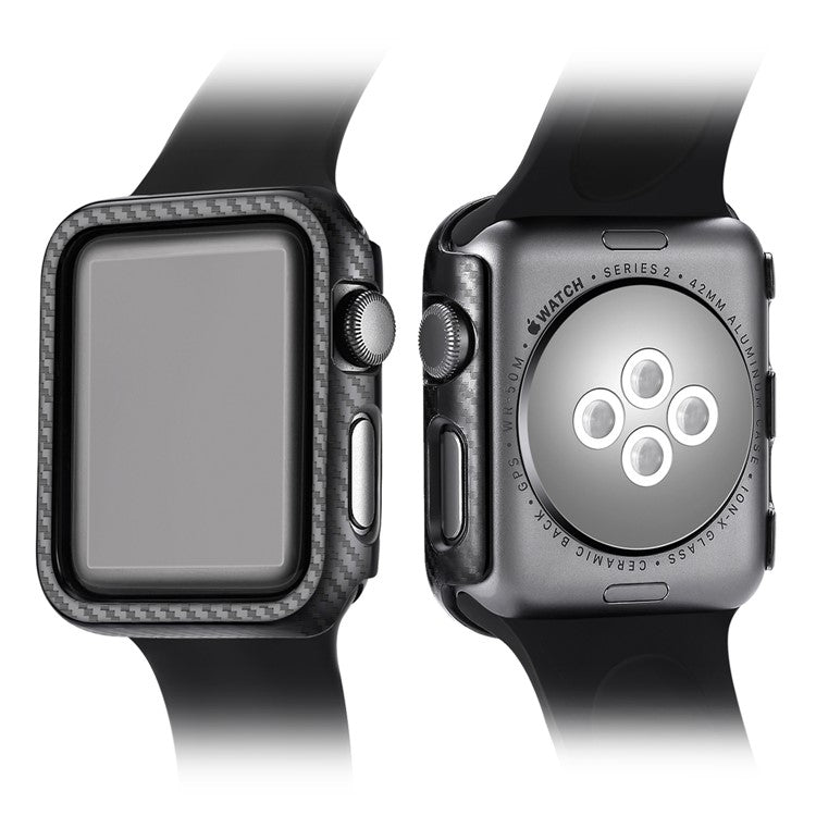 For Apple Watch Series 4 / 5 / 6 / SE / SE (2022) 40mm Carbon Fiber Texture TPU Protective Case
