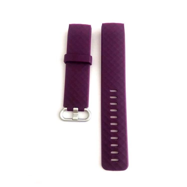 Flexible TPU Wristwatch Band for Fitbit Charge 4 / 3 - Dark Purple