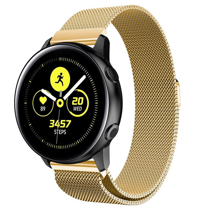 Milanese Mesh Stainless Steel Magnetic Watch Strap for Samsung Galaxy Watch Active SM-R500 - Gold