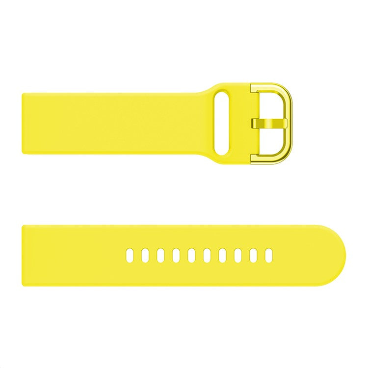 20mm Soft Silicone Watch Band for Samsung Galaxy Watch Active SM-R500, Replacement Watch Strap - Yellow
