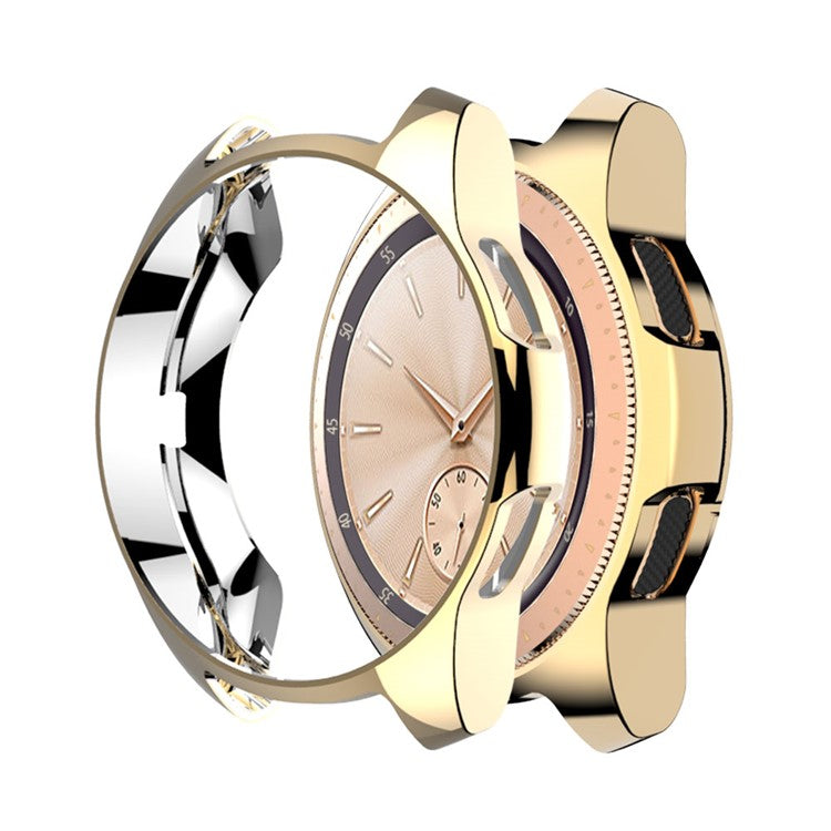 For Samsung Galaxy Watch 42mm All-wrapped Plated TPU Protector Case Watch Cover - Gold