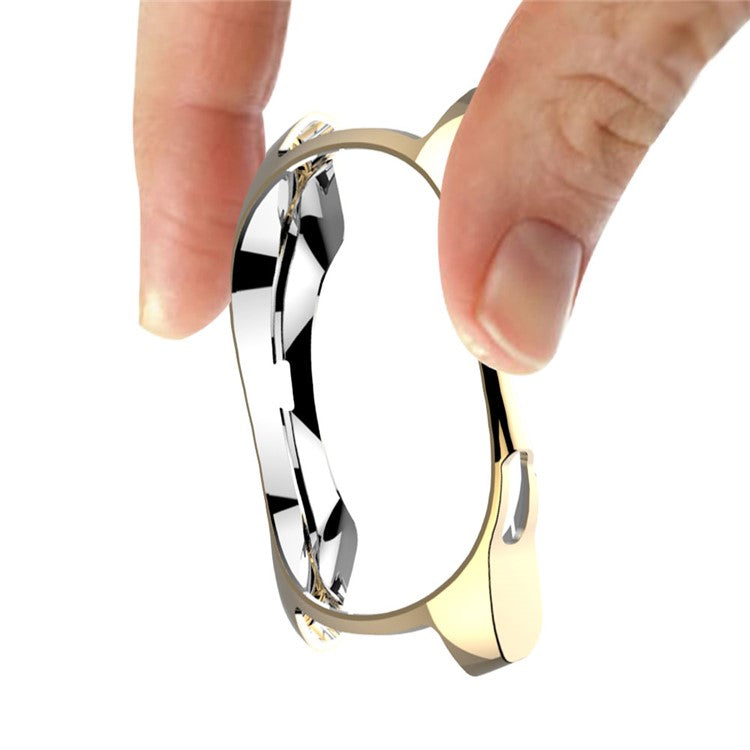 For Samsung Galaxy Watch 42mm All-wrapped Plated TPU Protector Case Watch Cover - Gold