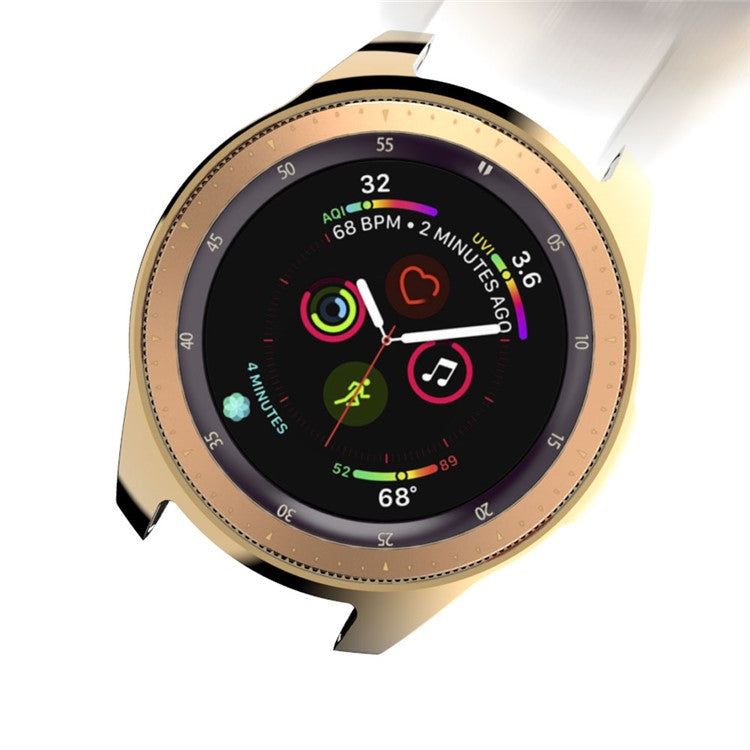 For Samsung Galaxy Watch 42mm All-wrapped Plated TPU Protector Case Watch Cover - Gold