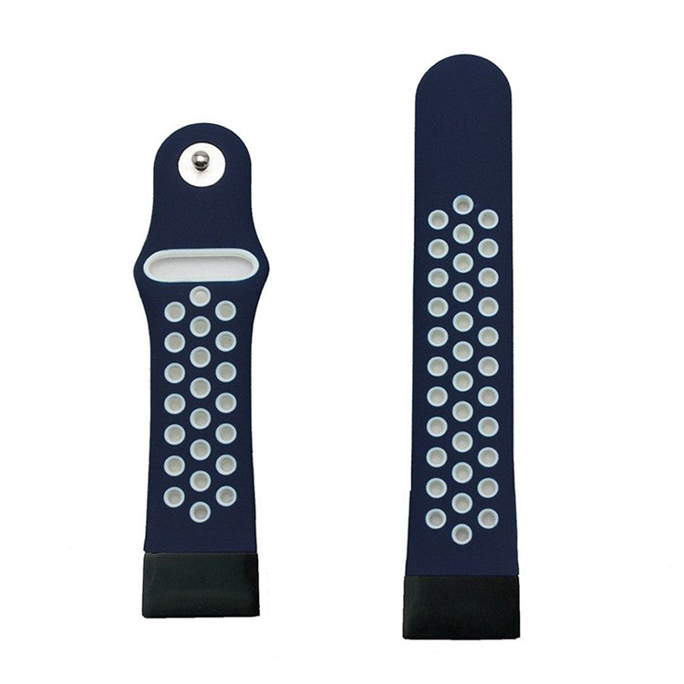 For Garmin Fenix 5/Garmin Forerunner 935 22mm Two-tone Hollow Silicone Watch Strap Wristband Replacement - Blue / White