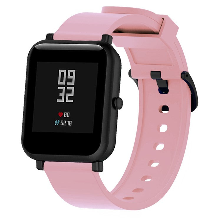 20mm Soft Silicon Watch Band for Amazfit Bip Smart Watch - Pink