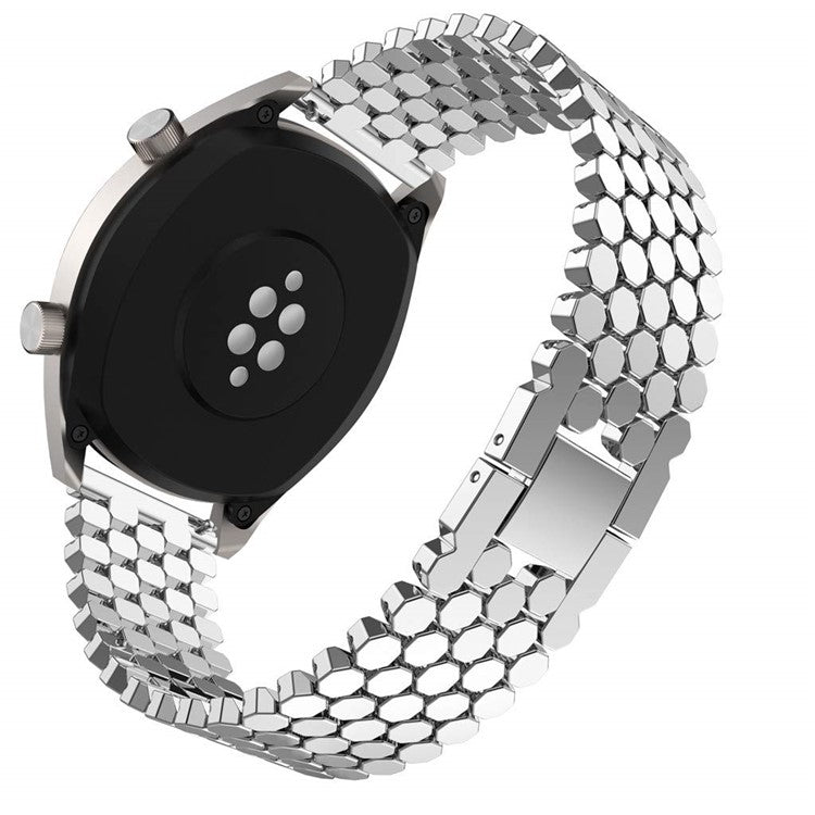22mm Aluminium Alloy Bracelet Scales Watch Band for Huawei Watch GT/Honor Watch Magic - Silver