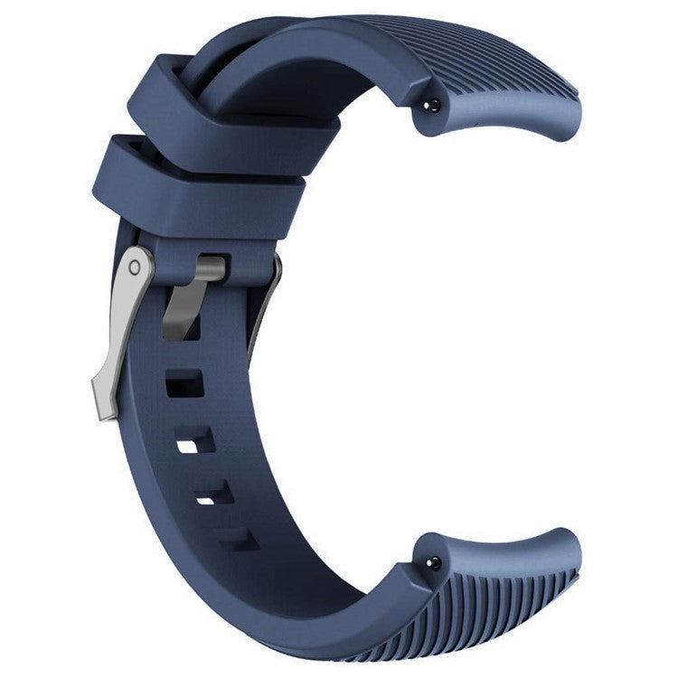 For Huawei Watch GT/Honor Watch Magic 22mm Twill Texture Silicone Watch Strap Wristband Replacement - Dark Blue