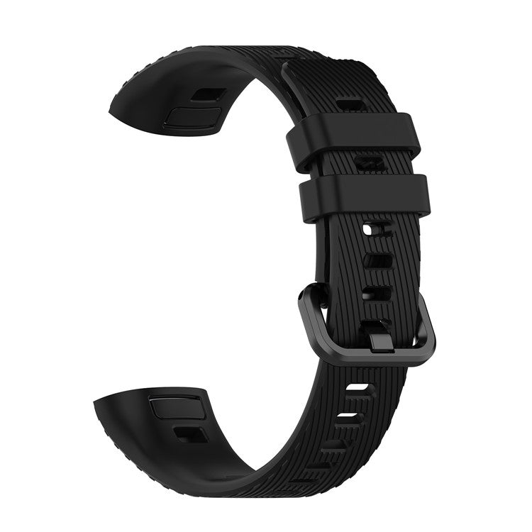 19mm TPU Watch Bracelet Replacement Band Strap for Huawei Band 3 Pro - Black