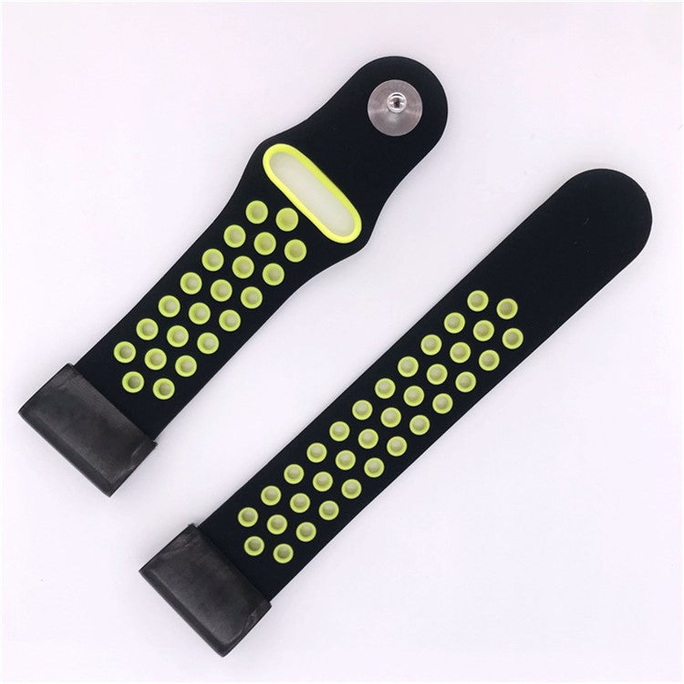 26mm Two-tone Silicone Watch Band for Garmin Fenix 5X - Black / Green