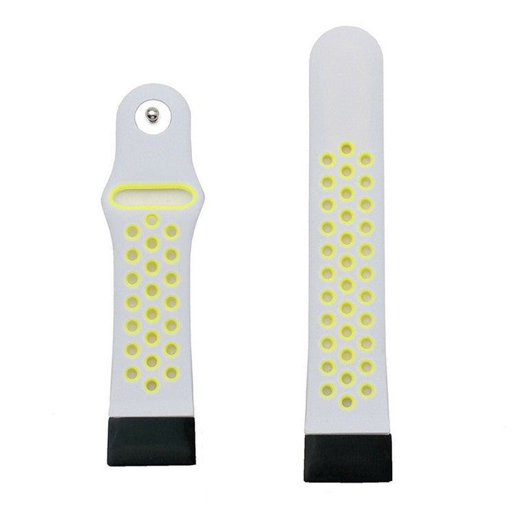 26mm Two-tone Silicone Watch Band for Garmin Fenix 5X - Grey / Yellow