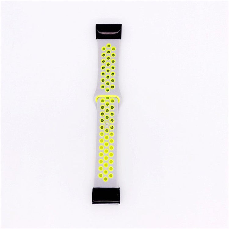 26mm Two-tone Silicone Watch Band for Garmin Fenix 5X - Grey / Yellow