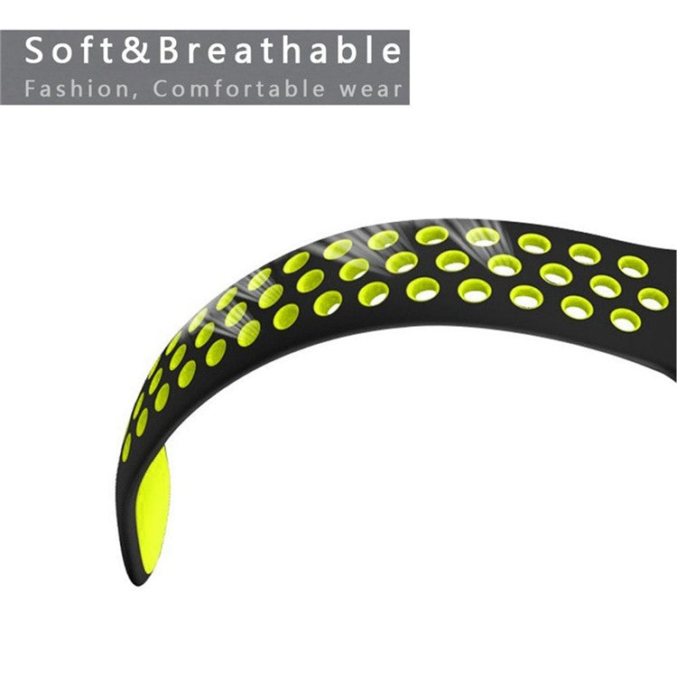 For Garmin Fenix 5 Two-color Silicone Adjustable Watchband Wrist Strap Replacement - Black / Green