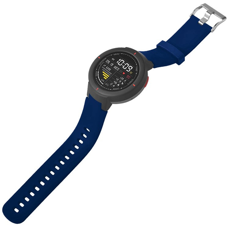 Silicone Wrist Strap Replacement for Huami Amazfit Verge 3 - Dark Blue