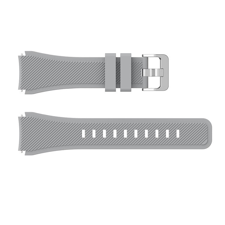 22mm Silicone Wrist Strap Pin Buckle Sports Watch Band Replacement for Huawei Watch GT - Grey