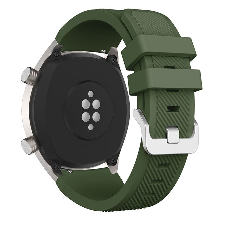 22mm Silicone Wrist Strap Pin Buckle Sports Watch Band Replacement for Huawei Watch GT - Green