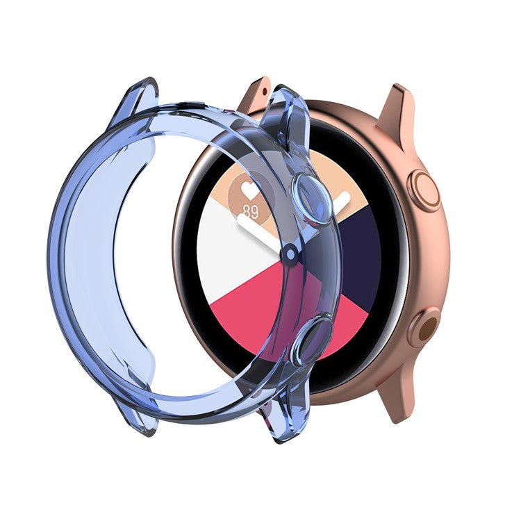 Soft TPU Protective Case Cover for Samsung Galaxy Watch Active R500 - Blue