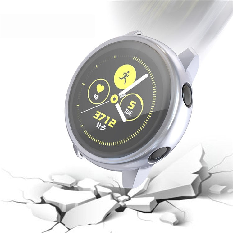 Electroplating Soft TPU Protection Case Cover for Samsung Galaxy Watch Active - Grey