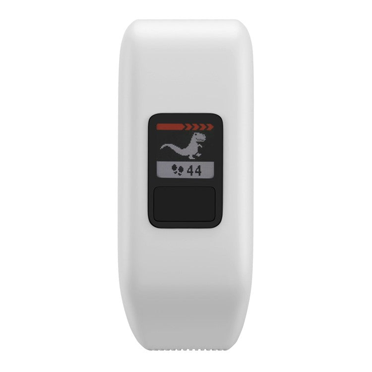 For Garmin Vivofit JR Flexible Adjustable Soft Silicone Strap Replacement Watch Band - Size: S / White