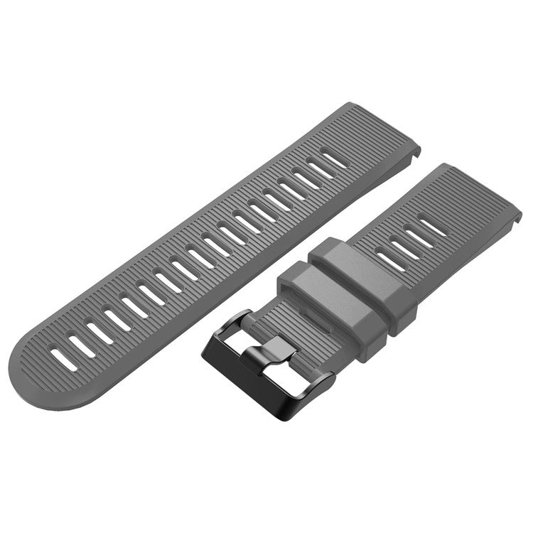 Silicone Sport Watch Band with Black PC Buckle for Garmin Fenix 5X Plus - Grey