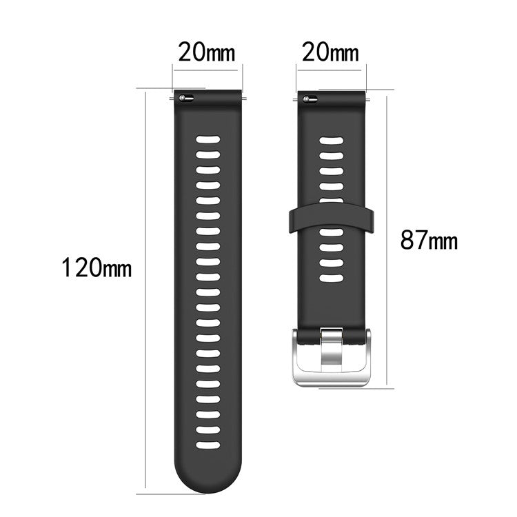 20mm Silicone Watch Strap for Garmin Forerunner 245 Smart Watch Band Replacement - Orange