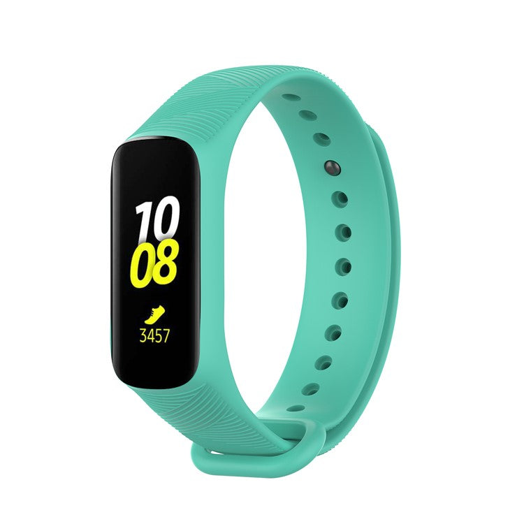 Twill Design Silicone Smart Watch Replacement Strap for Samsung Galaxy Fit e SM-R375NZKAMID - Cyan