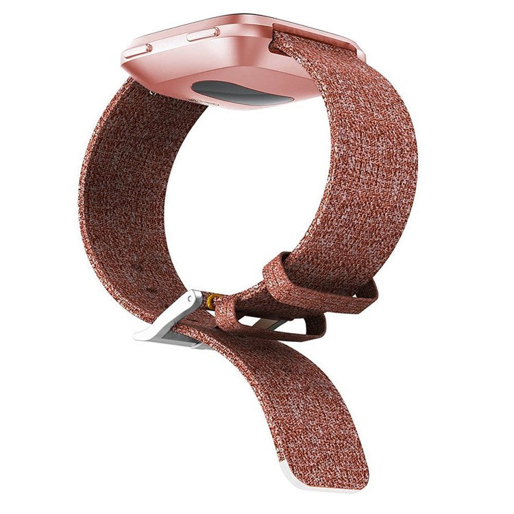 22mm Stainless Steel Clasp Nylon Wristband for Samsung Gear S3 Classic / Huawei Watch GT, etc. - Brown