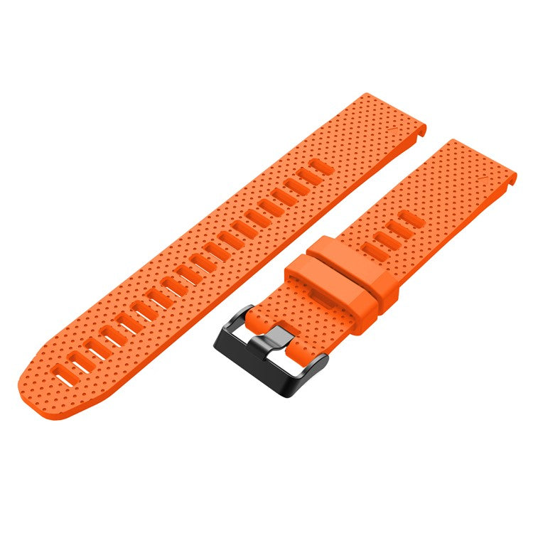 Stylish Silicone Sport Watch Band with Black Buckle for Garmin Fenix 5S Plus - Orange