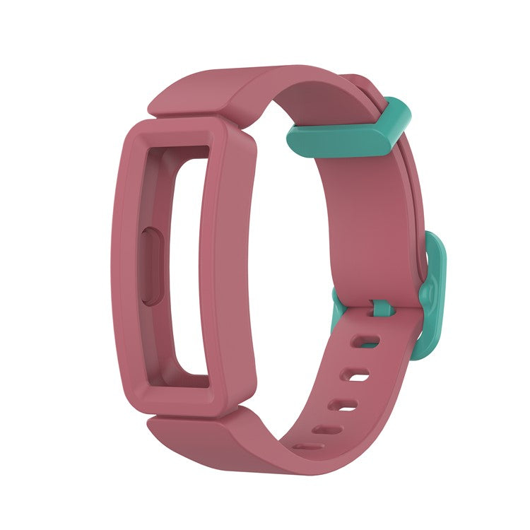 For Fitbit Ace 2/Inspire/Inspire HR Silicone Smart Watch Band Replacement Wrist Strap - Red/Green