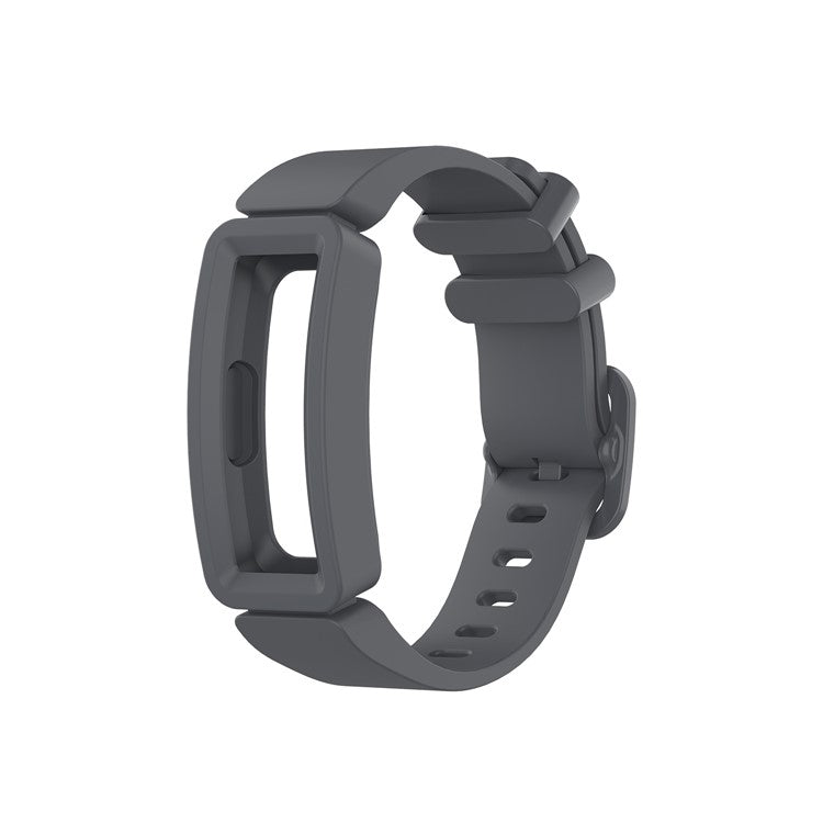 For Fitbit Ace 2/Inspire/Inspire HR Silicone Smart Watch Band Replacement Wrist Strap - Grey