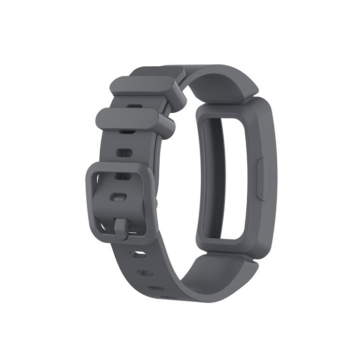 For Fitbit Ace 2/Inspire/Inspire HR Silicone Smart Watch Band Replacement Wrist Strap - Grey