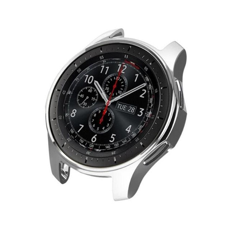 Electroplating Soft TPU Case for Samsung Gear S3 Frontier/Classic/Galaxy Watch 46mm - Silver